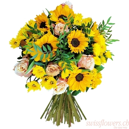 Tournesols Roses Chrysanthèmes