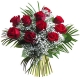 Bouquet Roses rouges gypso